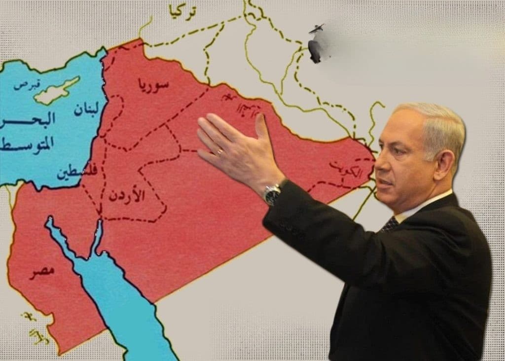 نتنياهو وخريطة الشرق الاوسط1