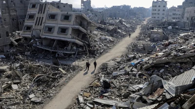 صورة توضح ما خلفته حرب إسرائيل على غزة من دمار هائل
