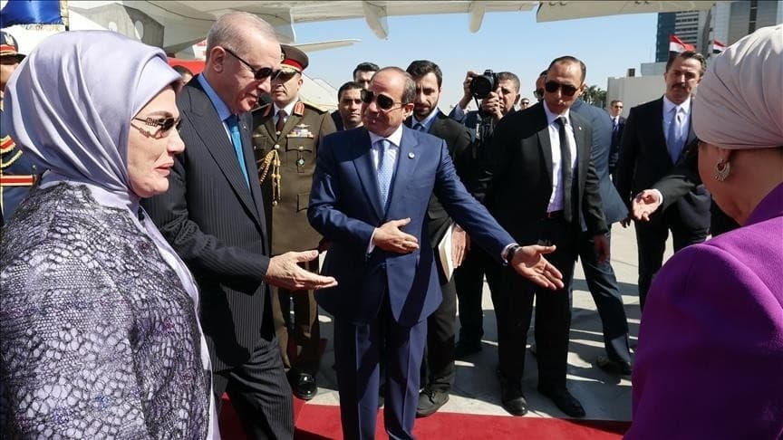 السيسي يستقبل أردوغان