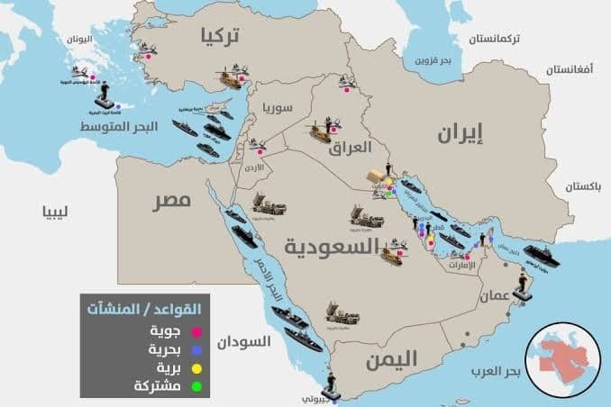 القواعد الأمريكية في الخليج