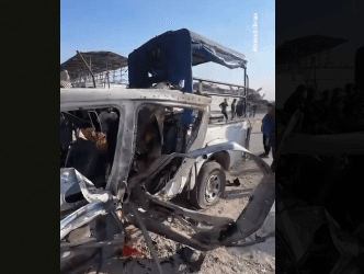استشهاد 8 من ضباط الشرطة  جراء قصف طائرات الاحتلال بوسط غزة