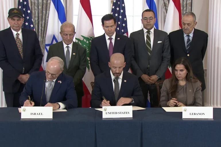 لبنان وإسرائيل يوقعان على اتفاق إطاري برعاية أمريكية1