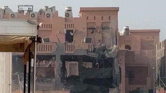 آثار استهداف الاحتلال مقر اجتماع حماس في قطر
