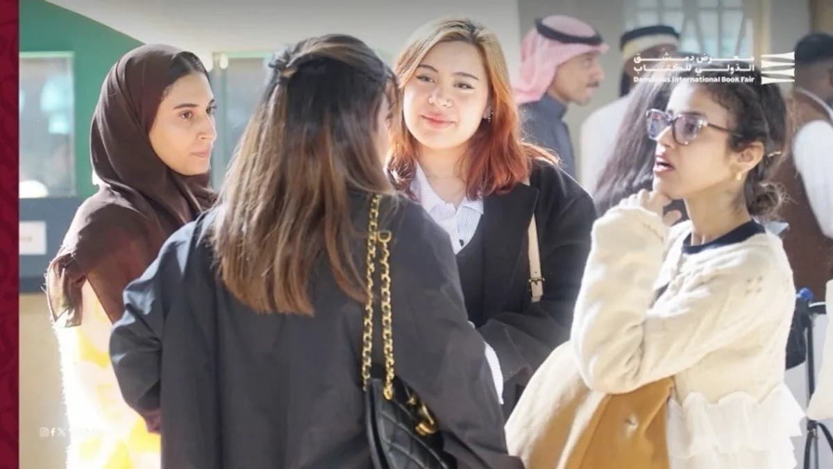 جانب من استعدادات افتتاح معرض دمشق الدولي للكتاب بمدينة المعارض في العاصمة السورية دمشق - @DIBFSYR