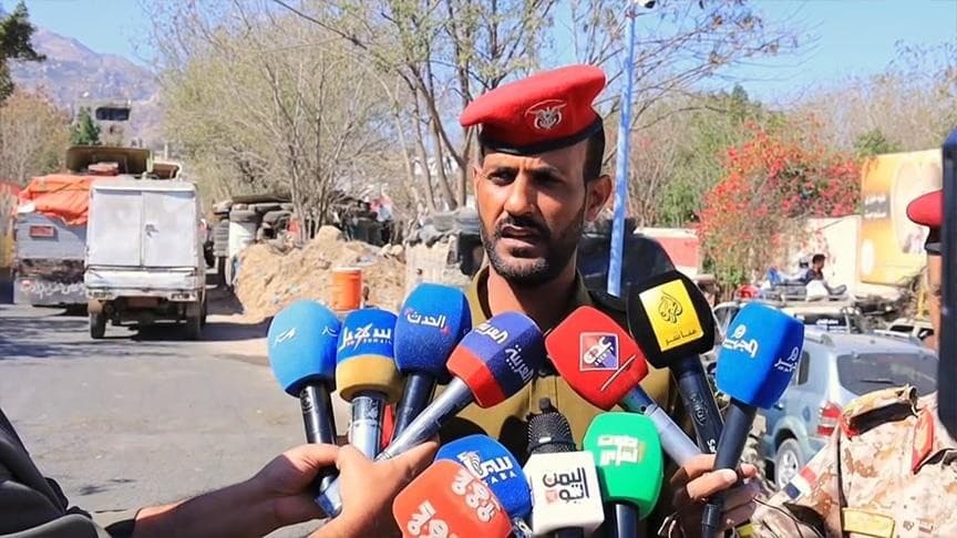 تصريح للصحفيين أدلى به قائد منطقة المنفذ الشرقي في تعز، عمار مهيوب، نشره "محور تعز العسكري" التابع للجيش اليمني عبر حسابه الرسمي على منصة فيسبوك