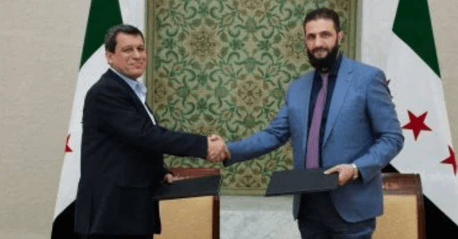 الرئيس السوري ومظلوم عبدي قائد قسد