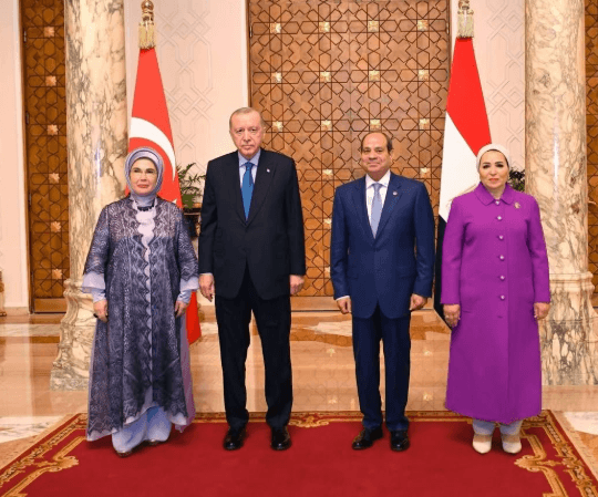 زيارة الرئيس التركى وقرينته لمصر