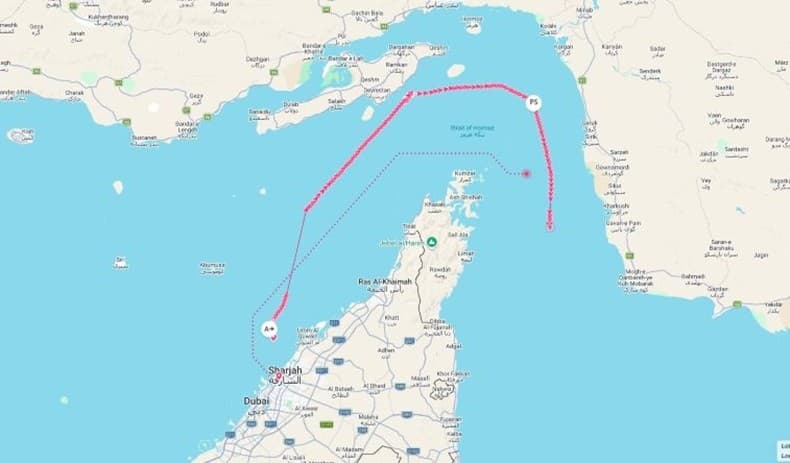 ناقلة النفط "ريتش ستاري" الخاضعة للعقوبات الأمريكية عادت إلى مضيق هرمز
