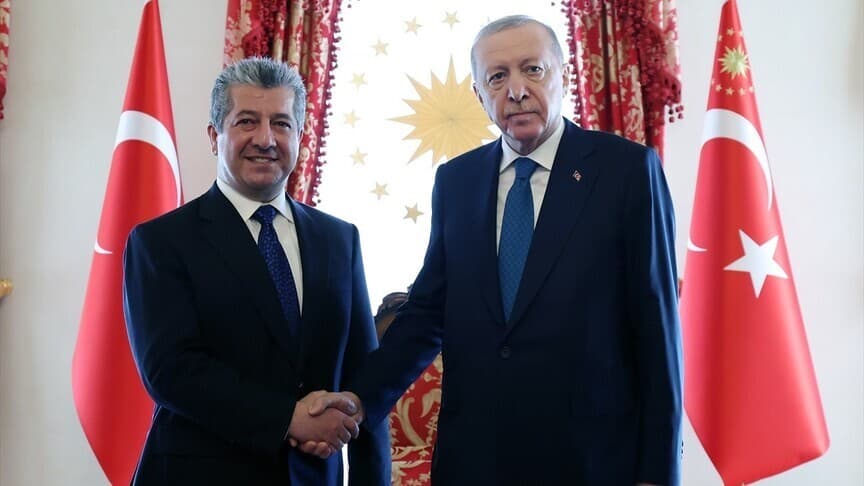 أردوغان يبحث مع مسرور بارزاني المستجدات الإقليمية