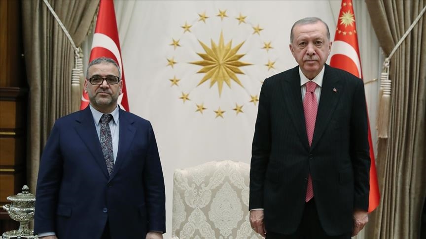 أردوغان يعقد لقاء مغلقا مع المشري