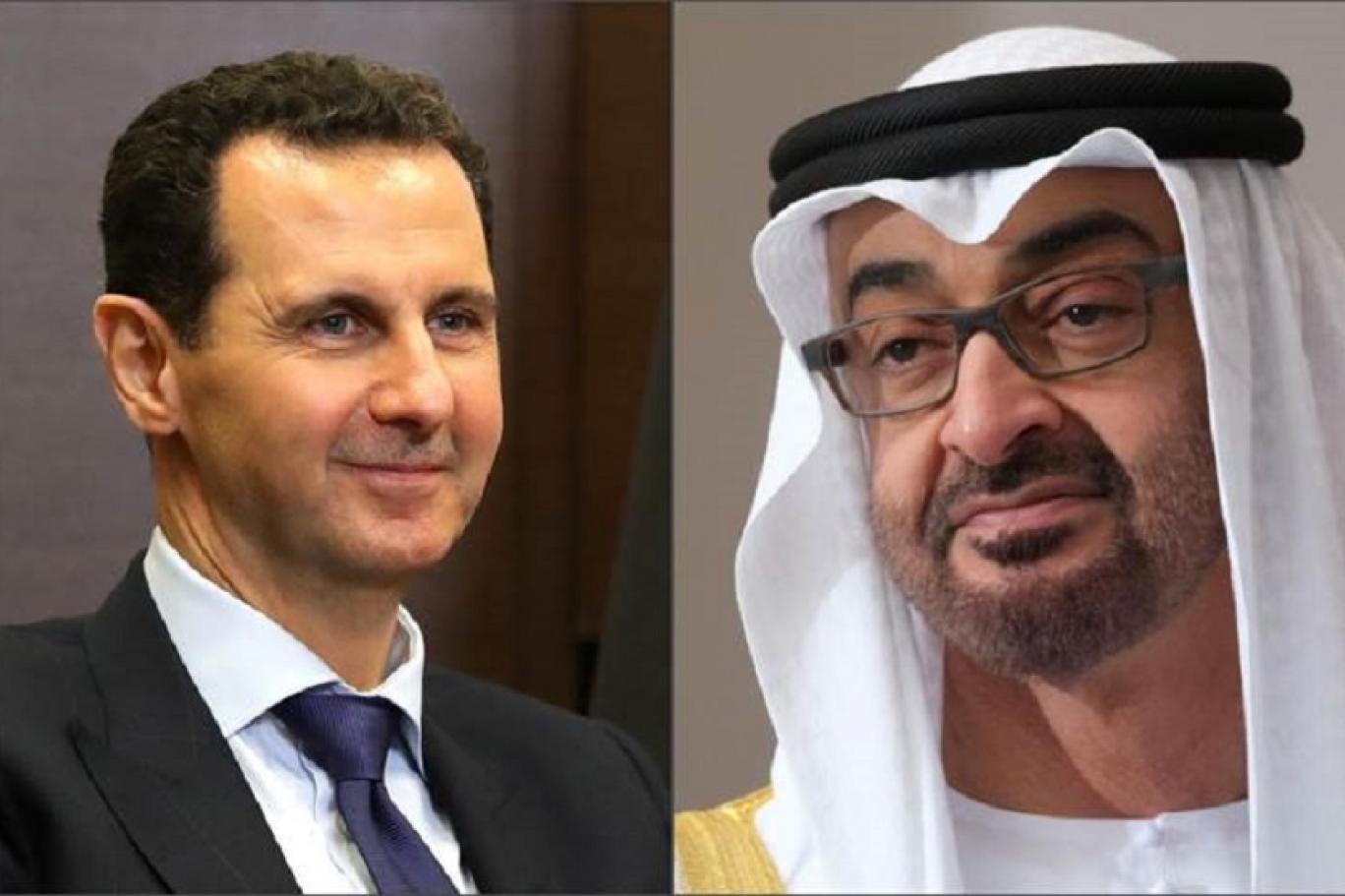 ولي عهد أبوظبي يتلقى اتصالا هاتفيا من الرئيس السوري