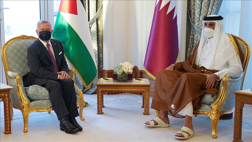 أمير قطر وعاهل الأردن يبحثان مستجدات الوضع في المنطقة