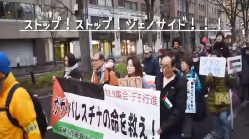 مواطنون يابانيون يتظاهرون في طوكيو دعما لفلسطين (فيديو)