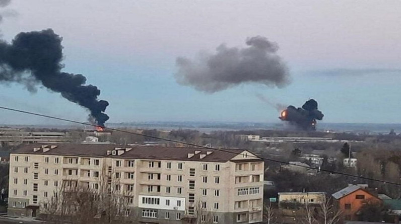 غارات جوية وضربات صاروخية روسية على أوكرانيا