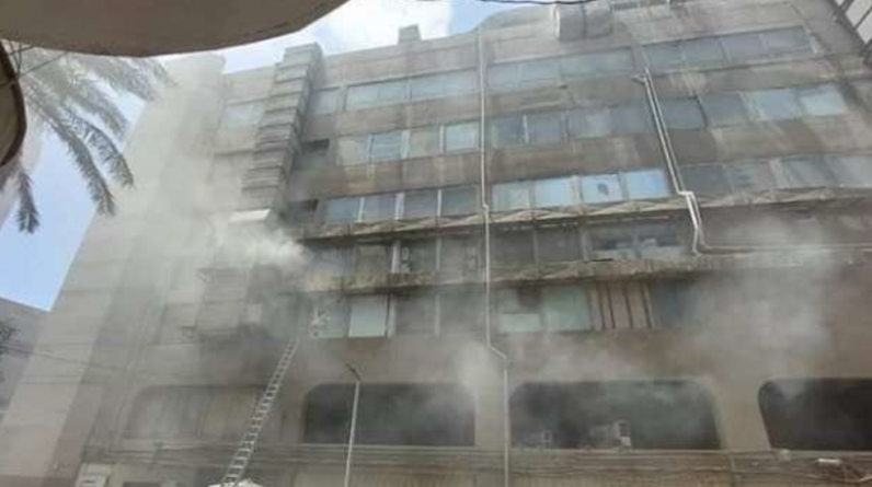حريق هائل بفندق رمسيس هيلتون في مصر