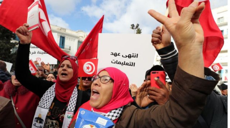مظاهرة للمعارضة التونسية رغم منع السلطات للاحتجاج