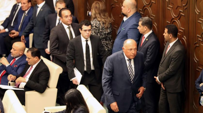 وفد مصر يغادر (الوزاري العربي) أثناء كلمة المنقوش