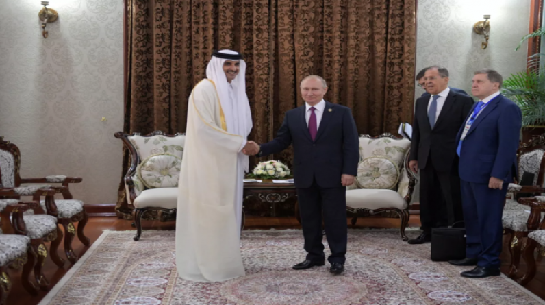بعد الإمارات.. بوتين يلتقي بأمير قطر في كازاخستان ويتباحثان حول الطاقة وأوكرانيا