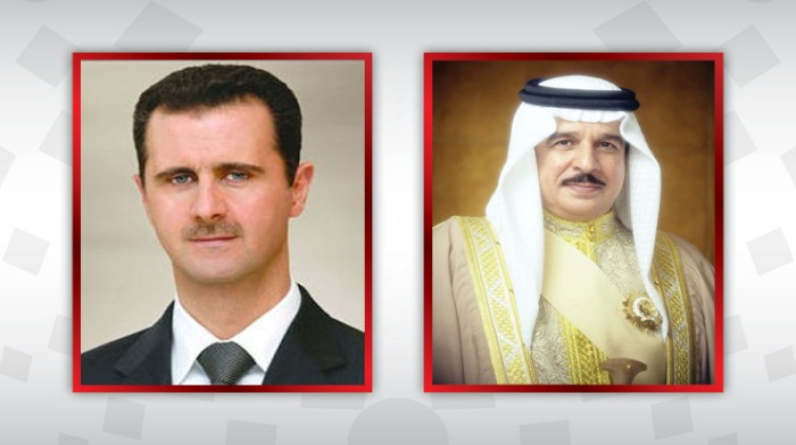 الأول منذ الحرب السورية.. ملك البحرين يهاتف بشار الأسد معزيا بضحايا الزلزال