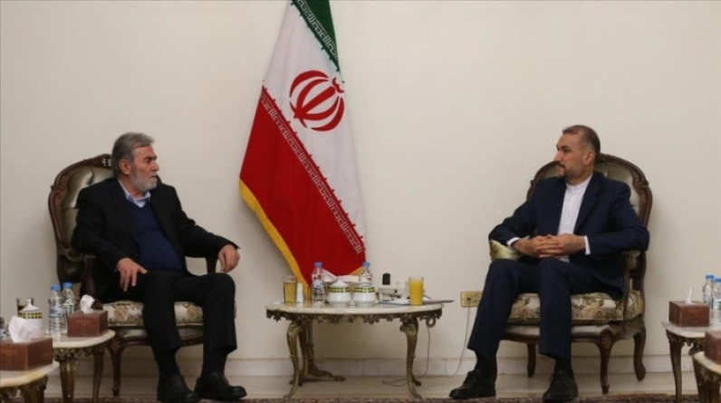 أمين عام الجهاد الإسلامي يلتقى وزير الخارجية الإيراني في بيروت