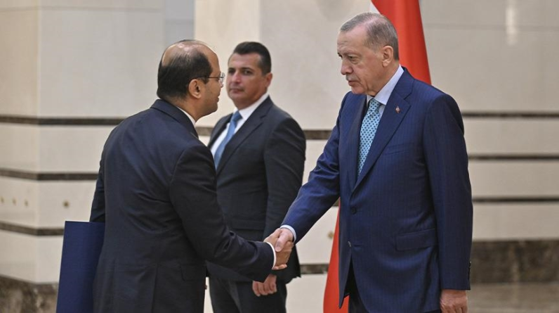 الرئيس أردوغان يتسلم أوراق اعتماد السفير المصري